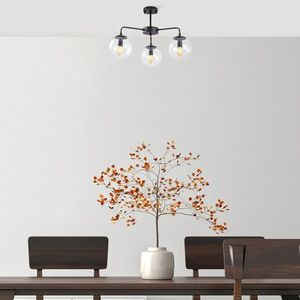 Lustra, Fulgor, 942FLG1350, Metal, Negru imagine