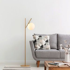 Lampadar, Fulgor, 942FLG1526, Metal, Auriu imagine
