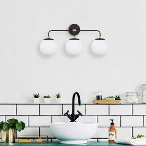 Aplica de perete, Fulgor, 942FLG2172, Metal, Negru / Auriu / Alb imagine