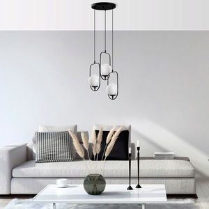Lustra, Fulgor, 942FLG1662, Metal, Negru imagine