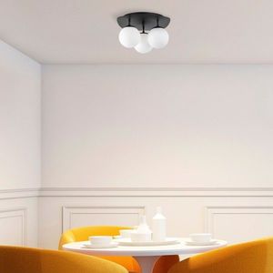 Lustra, Fulgor, 942FLG1385, Metal, Alb/Negru imagine