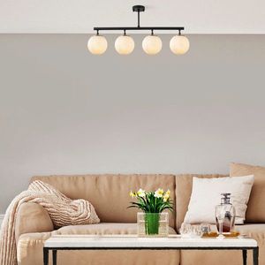 Lustra, Fulgor, 942FLG1194, Metal, Negru / Auriu / Crem imagine