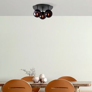 Lustra, Fulgor, 942FLG1387, Metal, Negru imagine