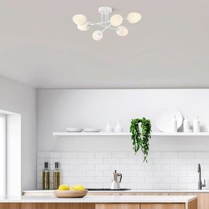 Lustra, Fulgor, 942FLG2134, Metal, Alb imagine