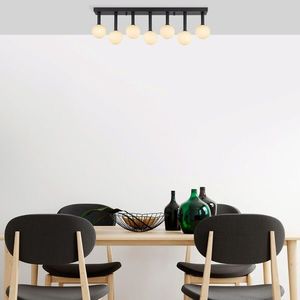 Lustra, Fulgor, 942FLG1298, Metal, Negru / Crem imagine