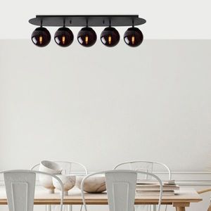 Lustra, Fulgor, 942FLG1393, Metal, Negru imagine