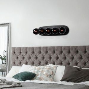 Aplica de perete, Fulgor, 942FLG1394, Metal, Negru imagine
