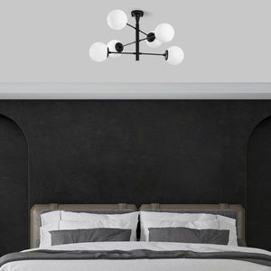 Lustra, Fulgor, 942FLG2507, Metal, Negru imagine