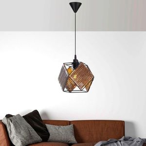 Lustra, FullHouse, 390FLH2192, Lemn, Maro antichizat imagine