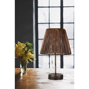 Lampa de masa, FullHouse, 390FLH1727, Metal, Negru / Aur roz imagine