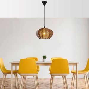 Lustra, FullHouse, 390FLH2191, Lemn, Maro antichizat imagine