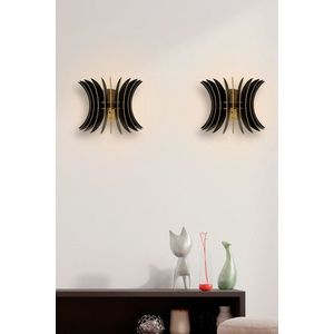 Aplica de perete, FullHouse, 390FLH2106, MDF , Negru imagine
