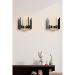 Aplica de perete, FullHouse, 390FLH2112, MDF , Negru imagine
