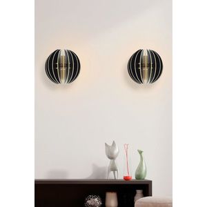 Aplica de perete, FullHouse, 390FLH2118, Half Sphere Sconce , Negru imagine