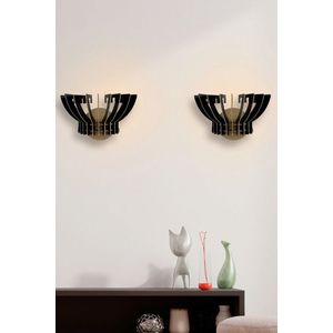 Aplica de perete, FullHouse, 390FLH2124, MDF , Negru imagine