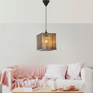 Lustra, FullHouse, 390FLH2187, Lemn, Maro antichizat imagine