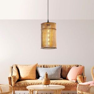 Lustra, FullHouse, 390FLH2185, Lemn, Maro antichizat imagine