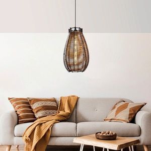 Lustra, FullHouse, 390FLH2182, Lemn, Maro antichizat imagine