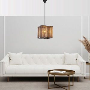 Lustra, FullHouse, 390FLH2189, Lemn, Maro antichizat imagine