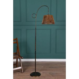 Lampadar, FullHouse, 390FLH1137, Metal, Negru / Aur roz imagine
