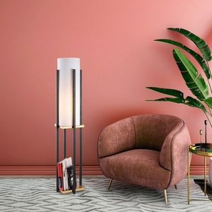 Lampadar, Lampana, 211LMP1115, Metal, Negru imagine