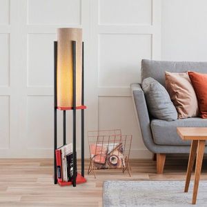 Lampadar, Lampana, 211LMP1118, Metal, Negru/Rosu imagine