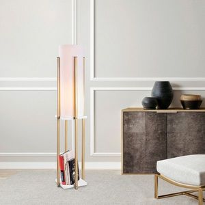 Lampadar, Lampana, 211LMP1119, Metal, Alb/Auriu imagine