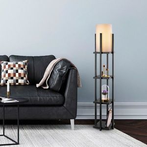 Lampadar, Lampana, 211LMP1101, Metal, Negru imagine