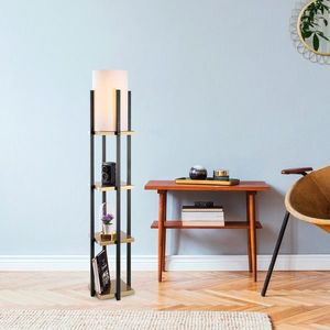 Lampadar, Lampana, 211LMP1105, Metal, Negru imagine
