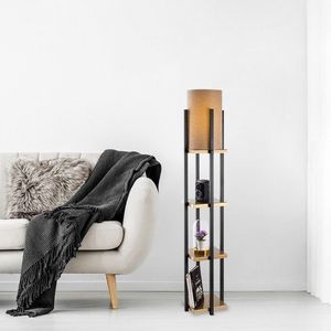 Lampadar, Lampana, 211LMP1106, Metal, Negru imagine