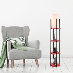 Lampadar, Lampana, 211LMP1107, Metal, Negru/Rosu imagine