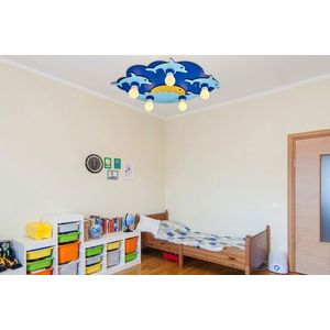 Lustra, Lightric, 414LRC1546, Albastru imagine