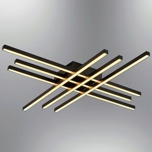Lustra, Lightric, 414LRC1250, Metal, Negru imagine