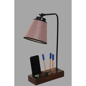 Lampa de masa, Luin, 534LUN3817, Lemn, Lila imagine