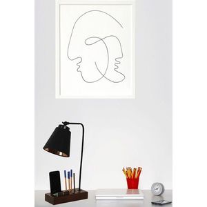 Lampa de masa, Luin, 534LUN3813, Lemn, Maro imagine