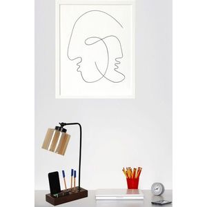 Lampa de masa, Luin, 534LUN3814, Lemn, Maro imagine