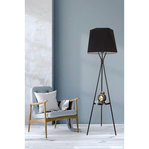 Lampadar, Luin, 534LUN3707, Metal, Negru imagine