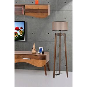 Lampadar, Luin, 534LUN4415, Lemn de brad, Nuc / Bej imagine