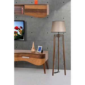 Lampadar, Luin, 534LUN4412, Lemn de brad, Nuc / Bej imagine