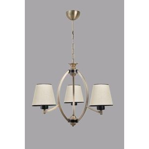 Lustra, Luin, 534LUN3301, Metal, Bej / Negru / Auriu imagine