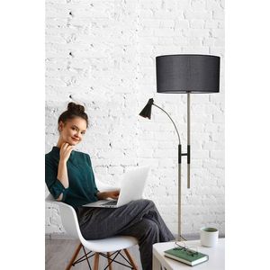 Lampadar, Luin, 534LUN4289, Metal, Negru imagine