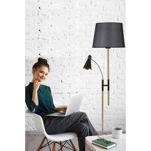Lampadar, Luin, 534LUN4283, Metal, Negru imagine
