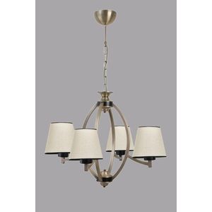 Lustra, Luin, 534LUN3302, Metal, Bej / Negru / Auriu imagine