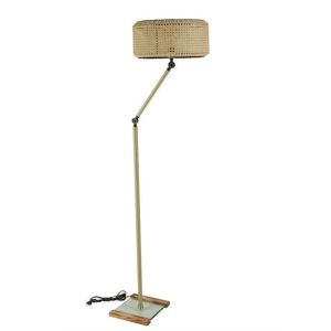 Lampadar, Luin, 534LUN4446, Metal, Aur / Rattan imagine