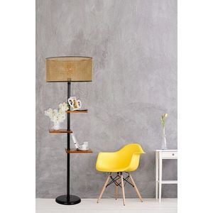 Lampadar, Luin, 534LUN3248, Metal, Negru/Maro imagine
