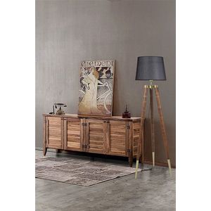Lampadar, Luin, 534LUN4391, Corp din carpen, Nuc negru imagine