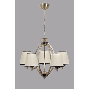 Lustra, Luin, 534LUN3303, Metal, Bej / Negru / Auriu imagine