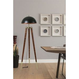 Lampadar, Luin, 534LUN4387, Corp din carpen, Nuc negru imagine