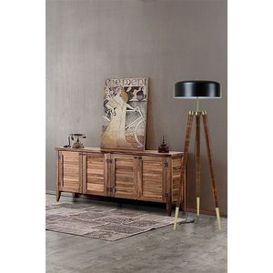 Lampadar, Luin, 534LUN4389, Corp din carpen, Nuc negru imagine