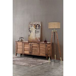 Lampadar, Luin, 534LUN4397, Corp din carpen, Bej / Nuc imagine